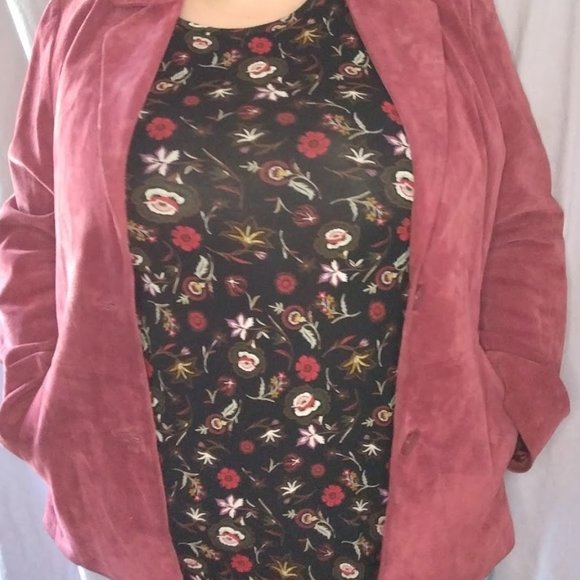 SIENA SUEDE LEATHER MAROON RED BURGUNDY FORMAL - Picture 4 of 6